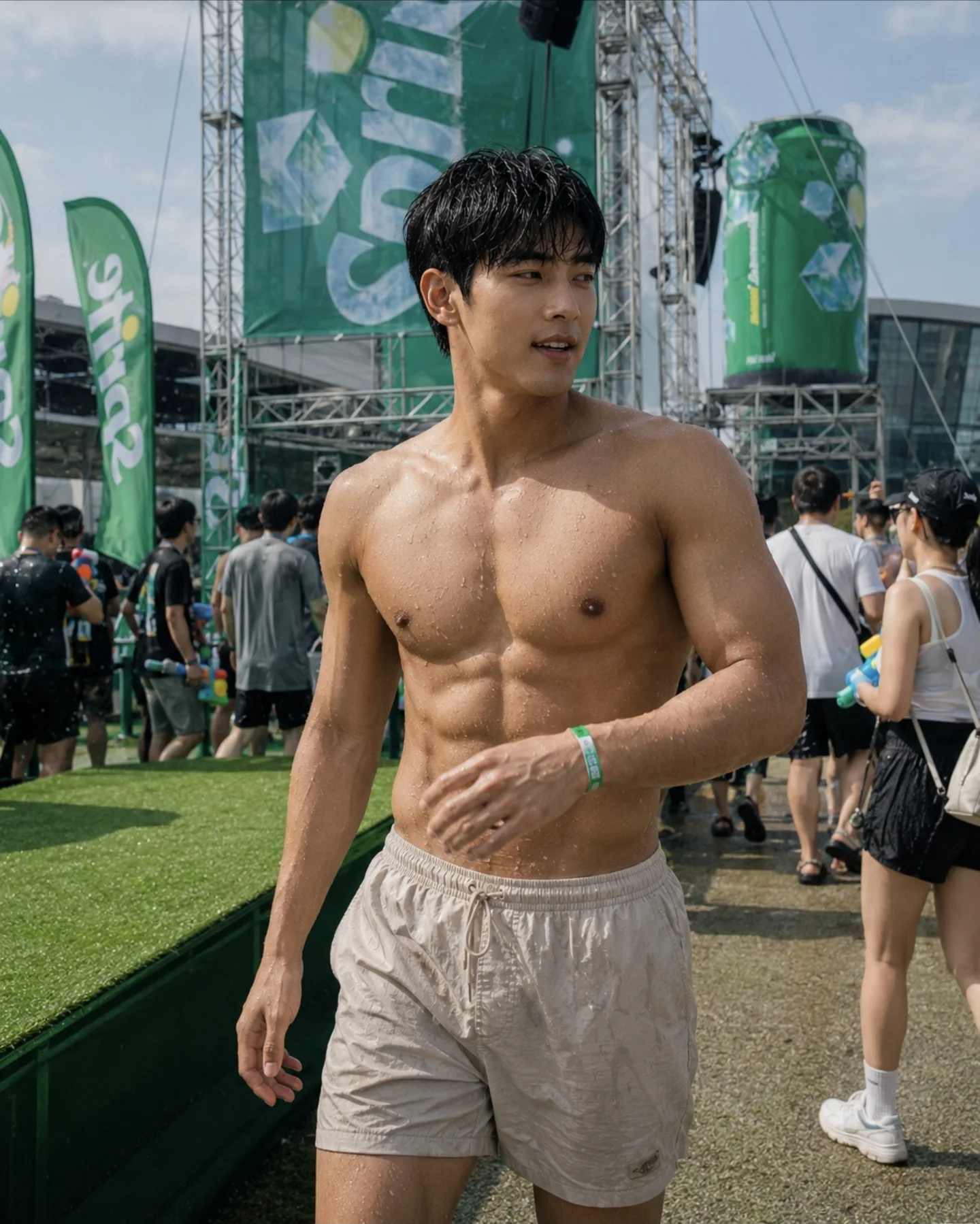 Kang Minjae in a solo Waterbomb portrait.